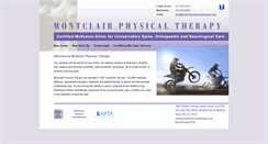 Desktop Screenshot of montclairphysicaltherapy.com