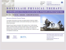 Tablet Screenshot of montclairphysicaltherapy.com